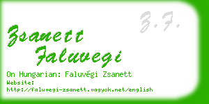 zsanett faluvegi business card